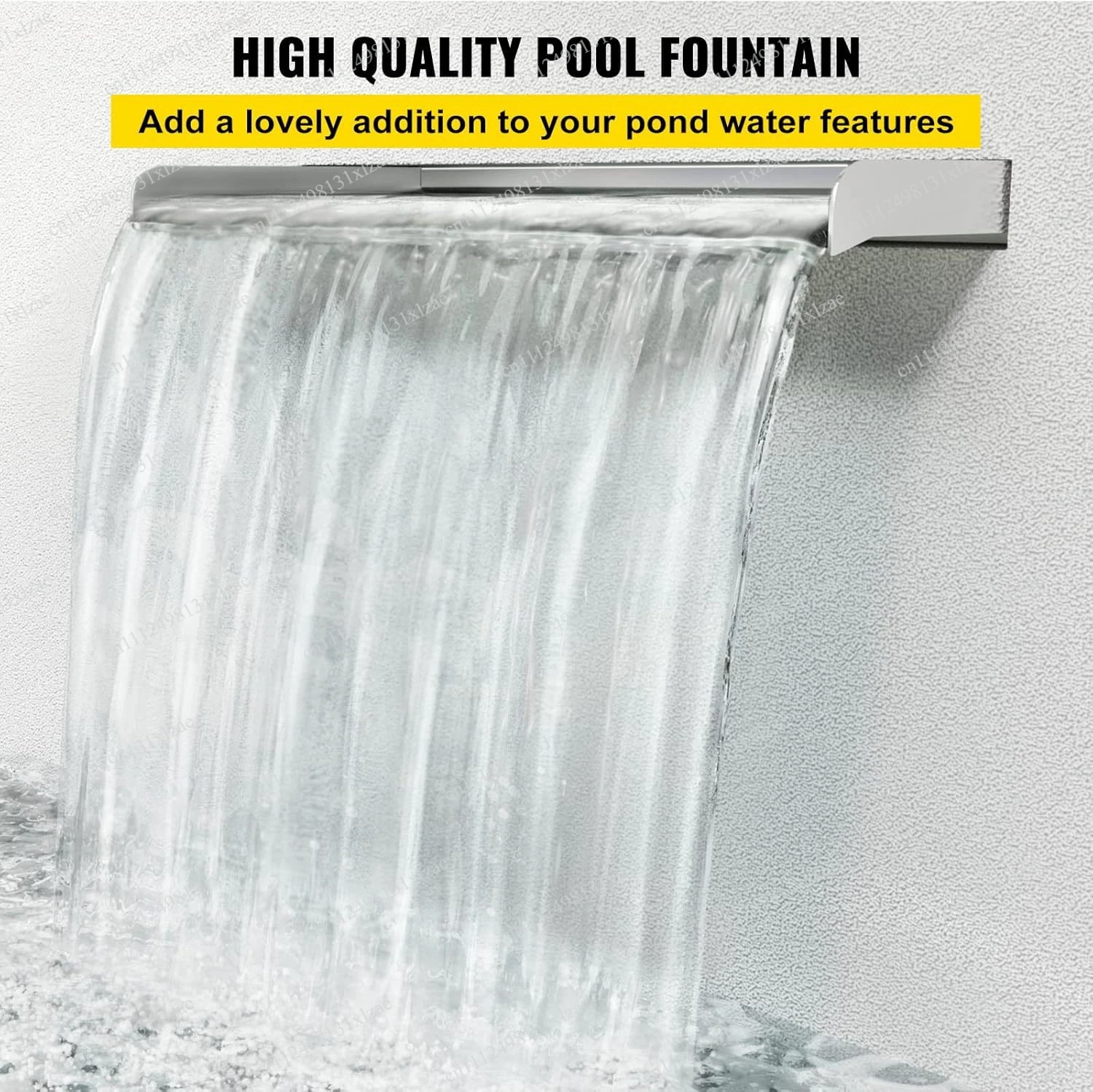 Yuchi Waterfall Outlet Stainless Steel Landscape Flow Sink Rockery Stacked Water Curtain Water Curtain Wall Flow Board Fountain