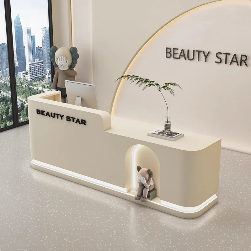 

Minimalist European Reception Desks Aesthetic Simple Company Display Reception Desks Unique Modern Mostrador Trendy Furniture