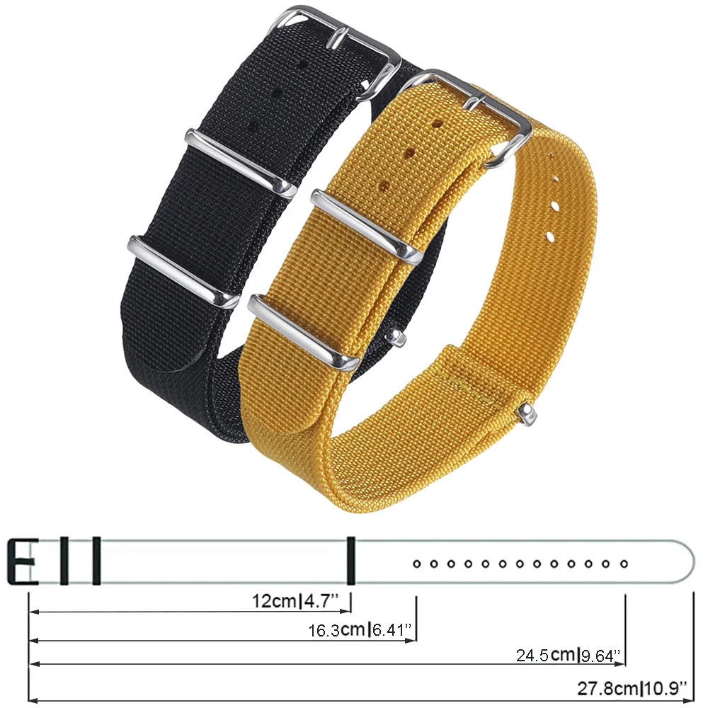 Neues geripptes Nylon-Uhrenarmband, universelles Segeltuch-Uhrenarmband 16mm 18mm 19mm 20mm 21mm 22mm 24mm, Militäruhrenarmband – Detail 6