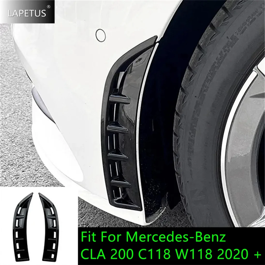 

Black Car Front Bumper Air Inlet Vent Side Body Protector Accessories Cover Trim For Mercedes-Benz CLA 200 C118 W118 2020 - 2024