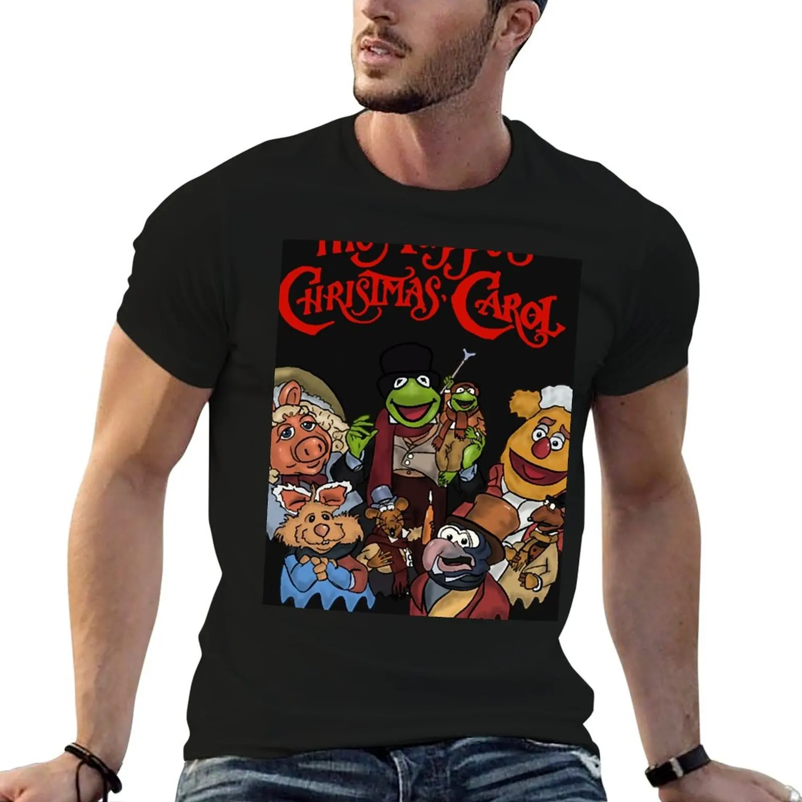 

anime Christmas men cotton tshirt 100% muppet shirt T-Shirt t carol T-Shirt The