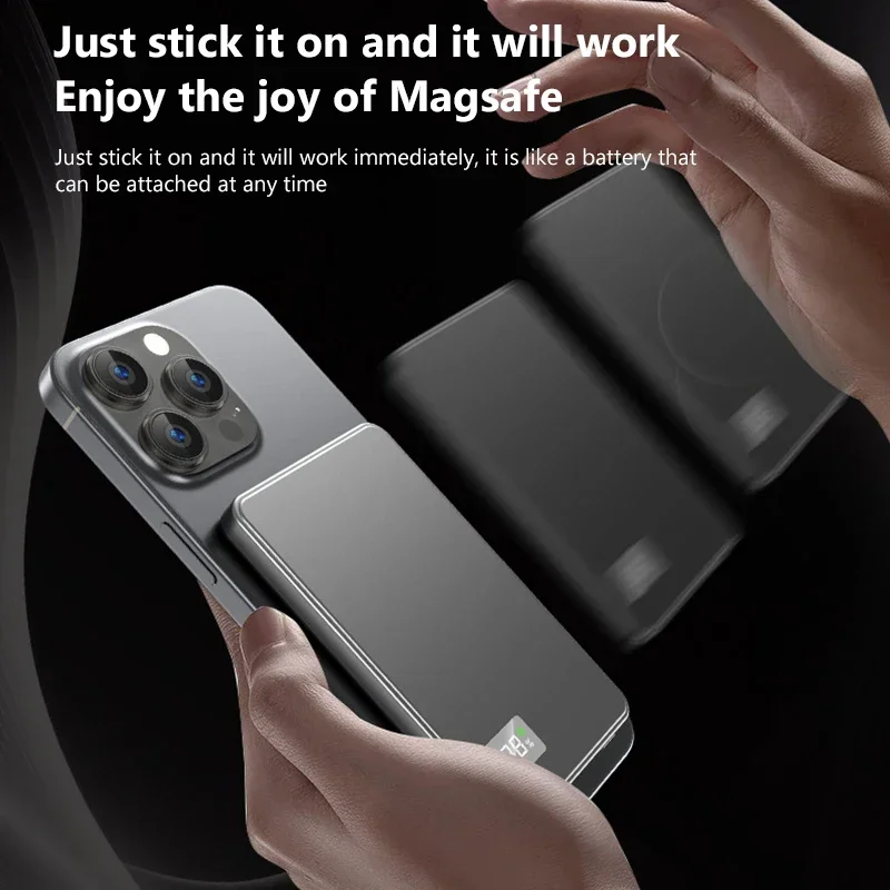 VIVO 500000mAh CCC Magnetic Wireless Power Bank PD22.5W Fast Charging Magsafe External Battery For IPhone17 Samsung Xiaomi view 4