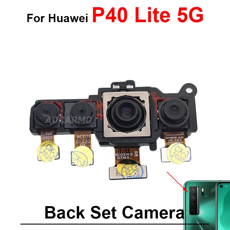 For Huawei P40 Lite 4G/5G Back Main Rear Wide Depth Macro Cameras Front Camera Flex Cable Repair Parts