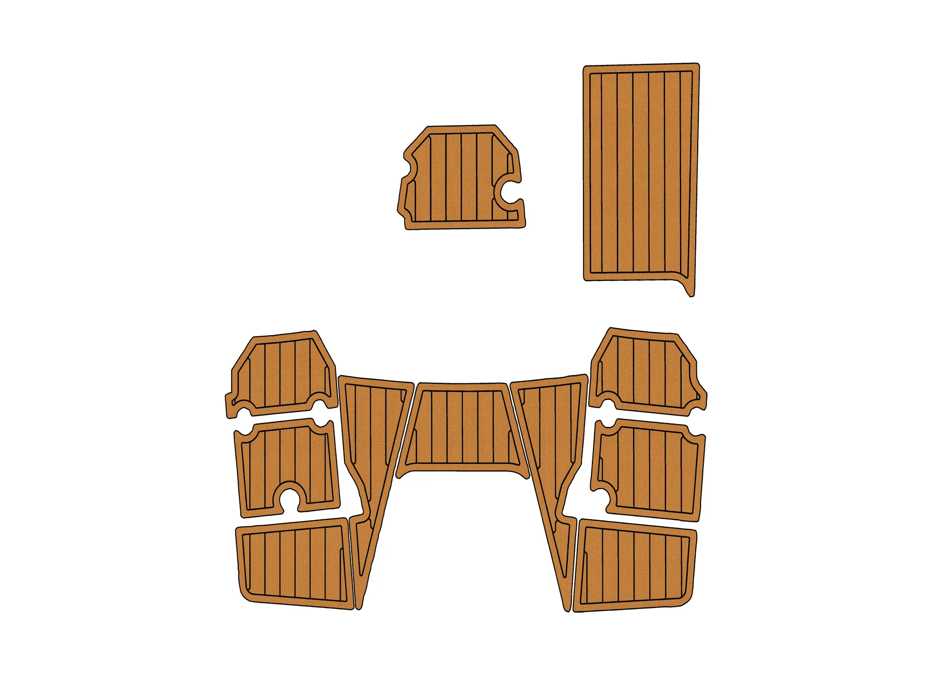 

Нескользящий морской коврик из искусственного тикового дерева из ЭВА, самоклеящийся коврик для яхты, кокпита диаметром 6 мм для 2020-2024 Monterey 215 SS, настил лодки, простая установка