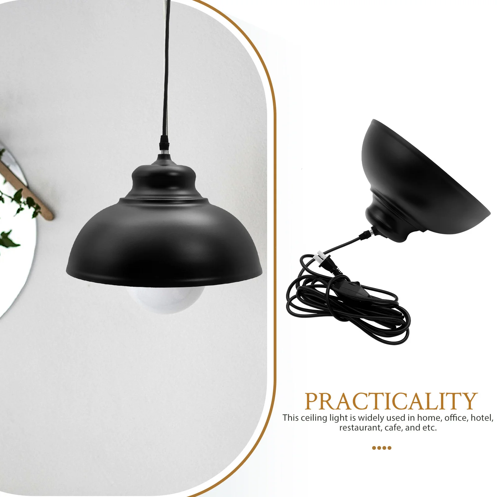 

Retro Industrial Pendant Light E27 Socket Easy Installation for Home Office Hotel Restaurant Cafe Modern Design