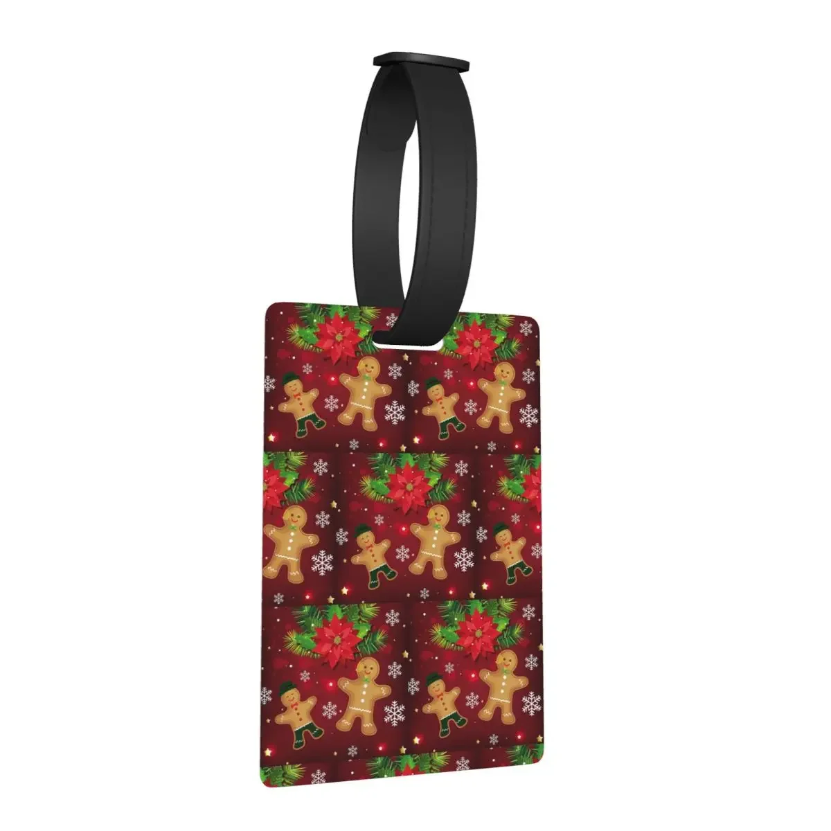 

Christmas Gingerbread Man Luggage Tags Suitcase Accessories Travel Fashion Baggage Boarding Tag Label Holder ID Name Address