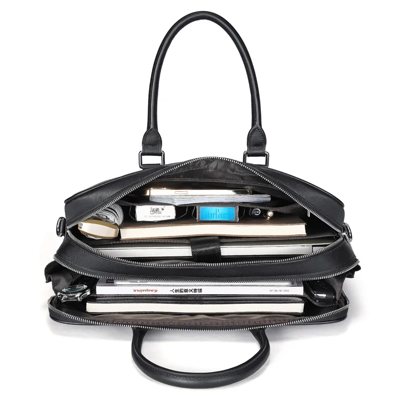 핸드백 정품 메신저 럭셔리 남성 가죽 노트북 가방 컴퓨터 대용량 최고급 소가죽 남성 비즈니스 서류 가방