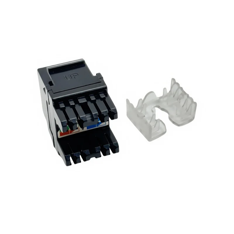 Module réseau d'ordinateur RJ45 CAT6, 180 degrés Gigabit, module d'information non protégé, 1PC