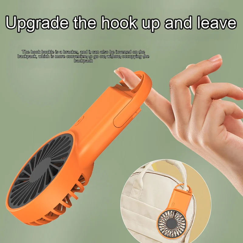 New Mini Handheld Small Fan Portable Portable Silent Office Desk Student On Dormitory USB Charging Outdoor Hand Holding Fan