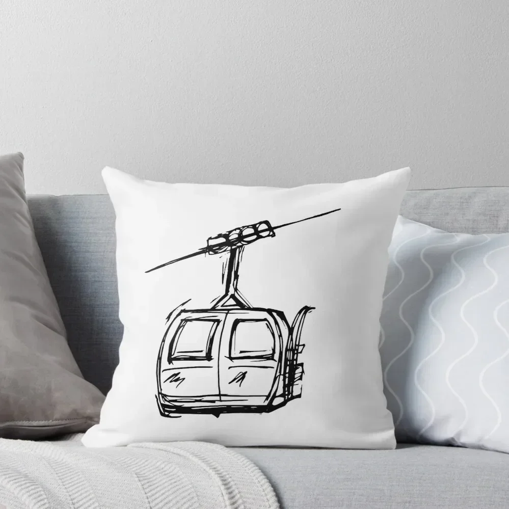 Ski and Snowboard Mountain Gondola Chairlift Throw Pillow Sofa Covers For Living Room Pillow Decor pillow