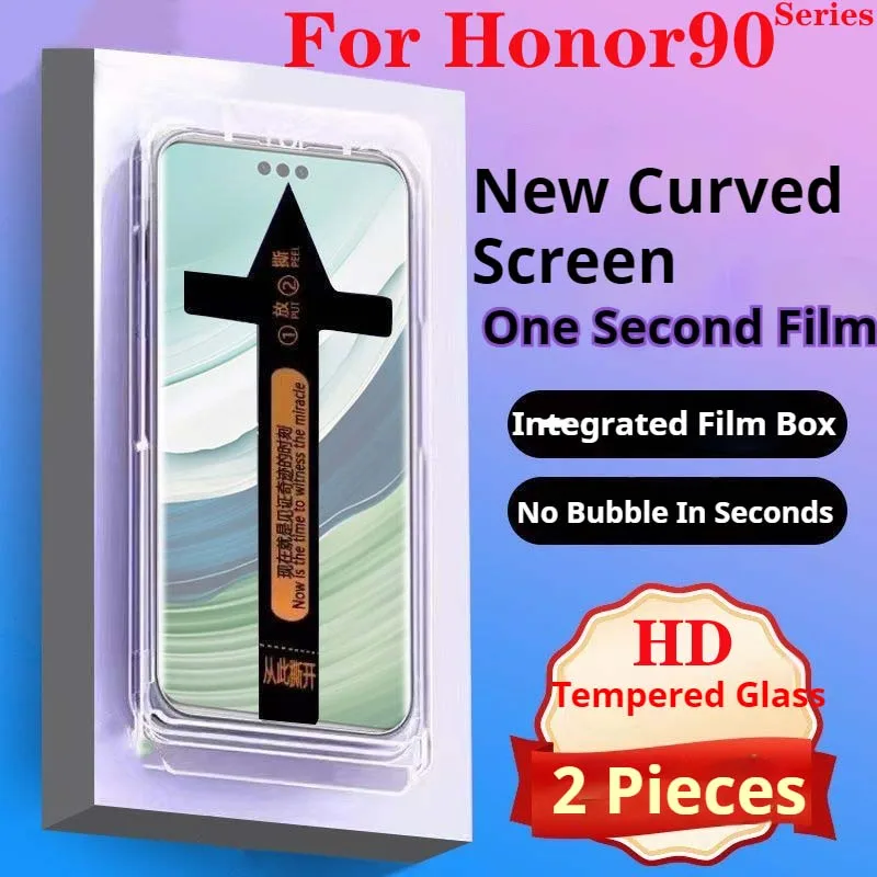 Honor90 Pro Screen Protector Tools For Honor 90Pro Second Pasting Curved Tempered Glass Protective Film Dust-Free Tool box