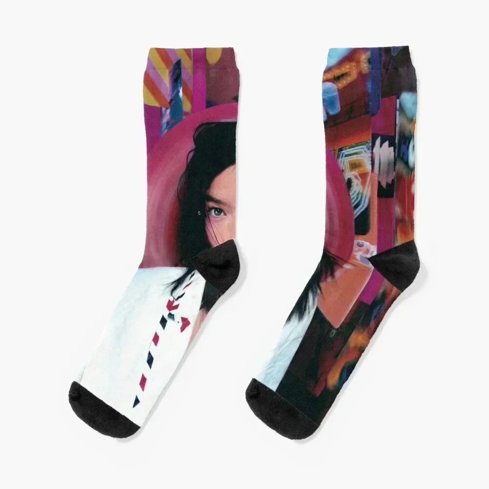 

Colorful Bjork Socks hip hop kids floral with print Socks Woman Men's