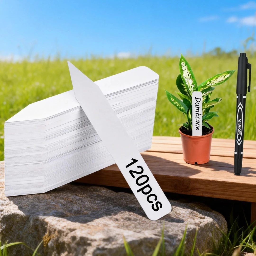 

Водонепроницаемые этикетки для растений, 120 шт., с ручкой, пластиковые садовые маркеры для рассады на открытом воздухе – подарки для садоводов (для женщин и мужчин)