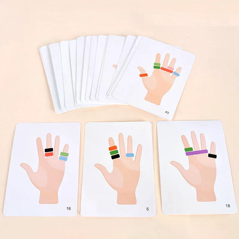어린이 손가락 반지 보드 게임 색상 일치 장난감 대화 형 파티 게임 어린이를위한 손-눈 조정 감각 교육 장난감
