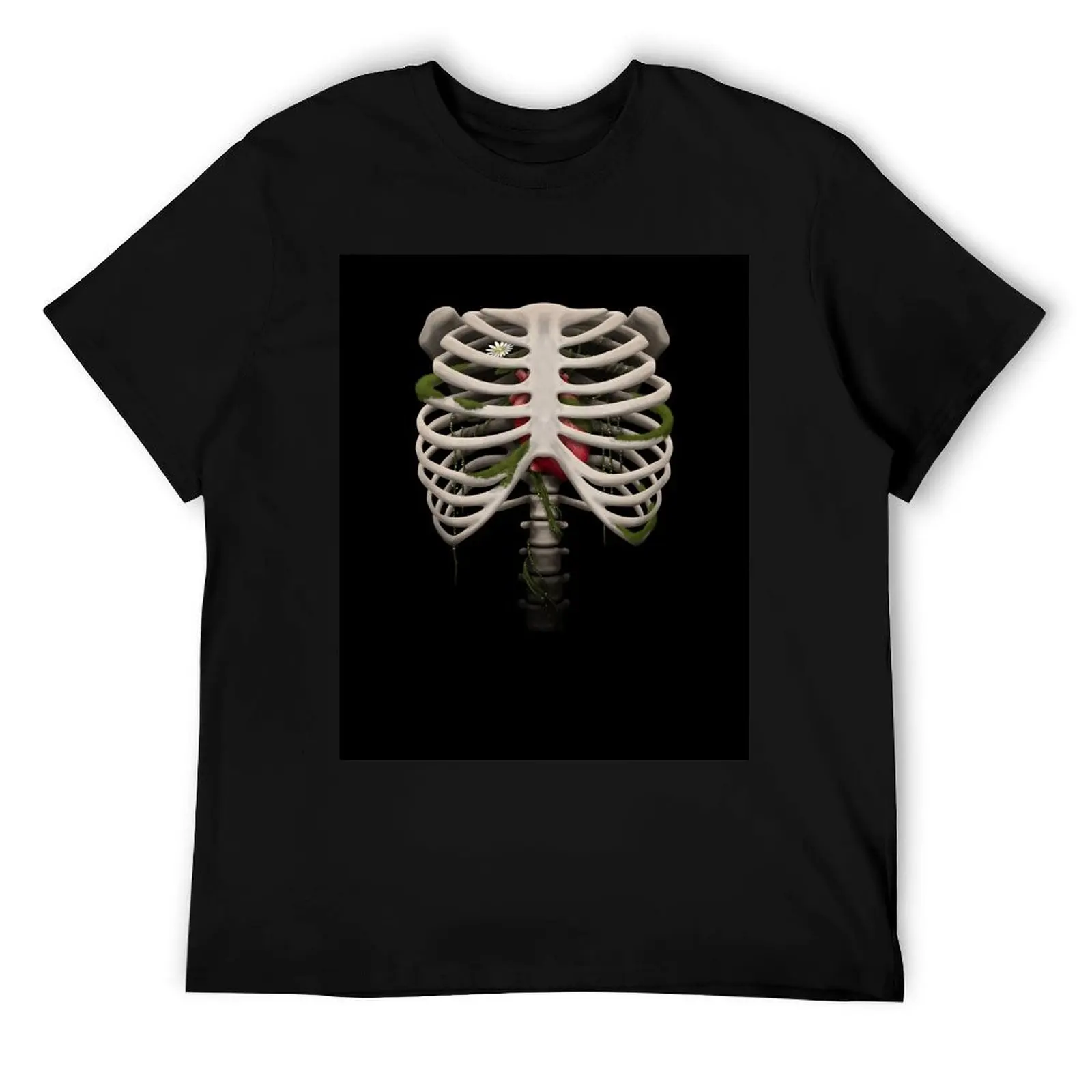 

Mossy Skeleton Heart and Flower T-Shirt t shirt for man t shirt for man 100 percent cotton man t shirts for men T-Shirt