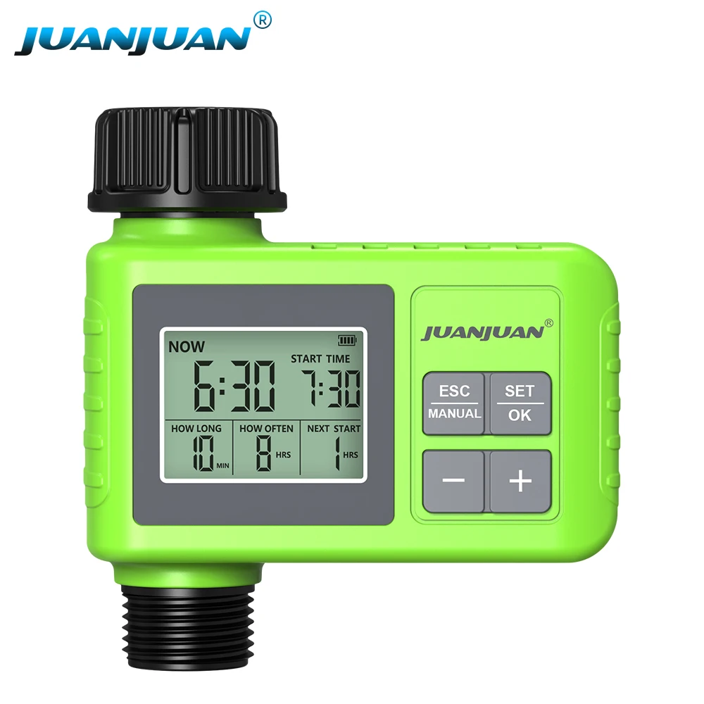 LCD Display Irrigation Water Timer Automatic Watering System 1-outlet Irrigation Timing Controller for Outdoor Garden Lawn Yard