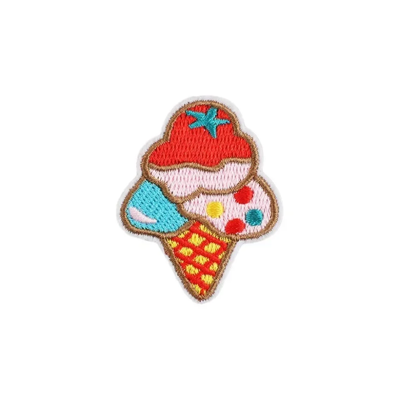 Cartoon Ice Cream Embroidery Cloth Sticker Computer Embroidery Label Love Bag Decoration Donut Embroidery Chapter Boy