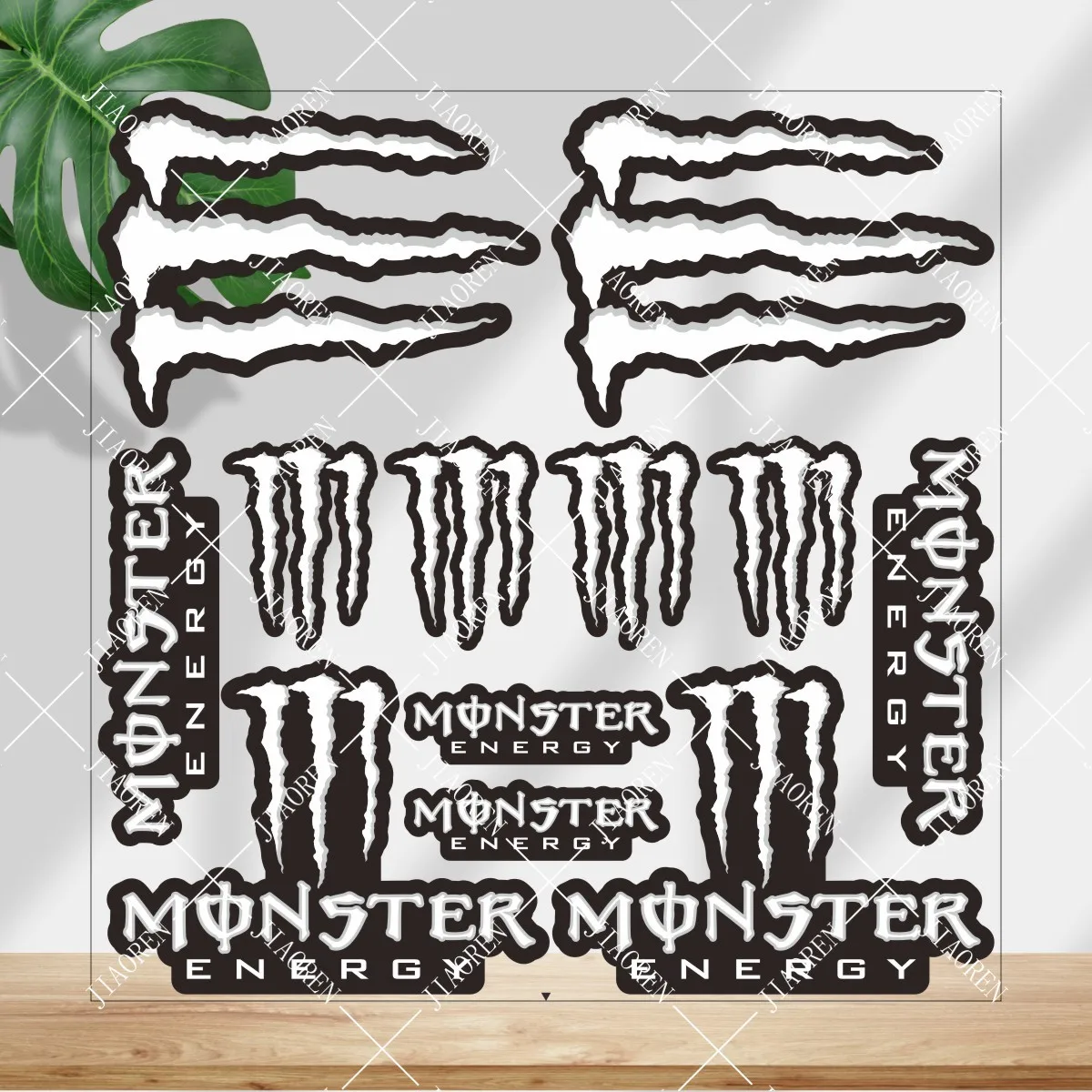 

Рождественская наклейка Monster Energy с логотипом, мотоциклетный шлем, танк, автомобиль, велосипед, светоотражающая наклейка, комплект для KTM