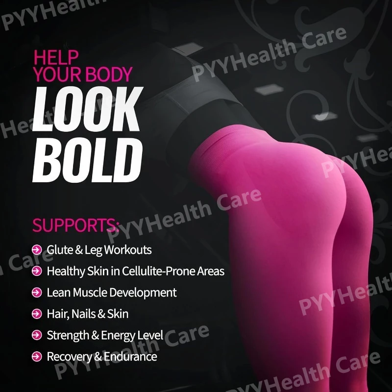 Creatine Powder for Women Booty Builder with Collagen Peptides BCAA L-Glutamine Unflavored Post-Workout Recovery Elasticity