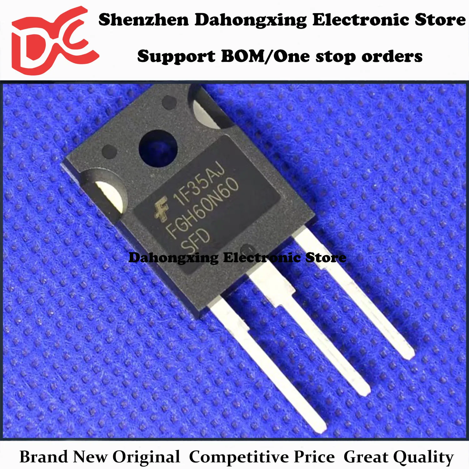 New Original 10Pcs FGH60N60SFD FGH60N60SMD FGH60N60UFD FGH60N60 TO-247 60A 600V Powerful IGBT Transistor Great Quality
