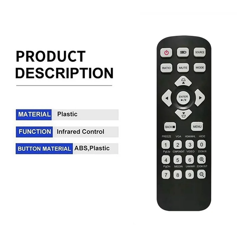 ABGI-10X Acer 프로젝터 용 새 T-2501 3D 원격 제어 X1123H X118 X118AH X118H X1223H X128H X1323WH X138WH X168H