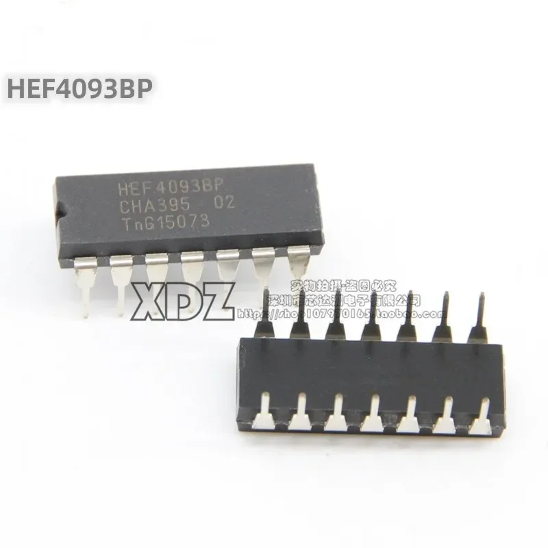 5pcs/lot HEF4093BP HEF4093 DIP-14 package Original genuine Trigger chip