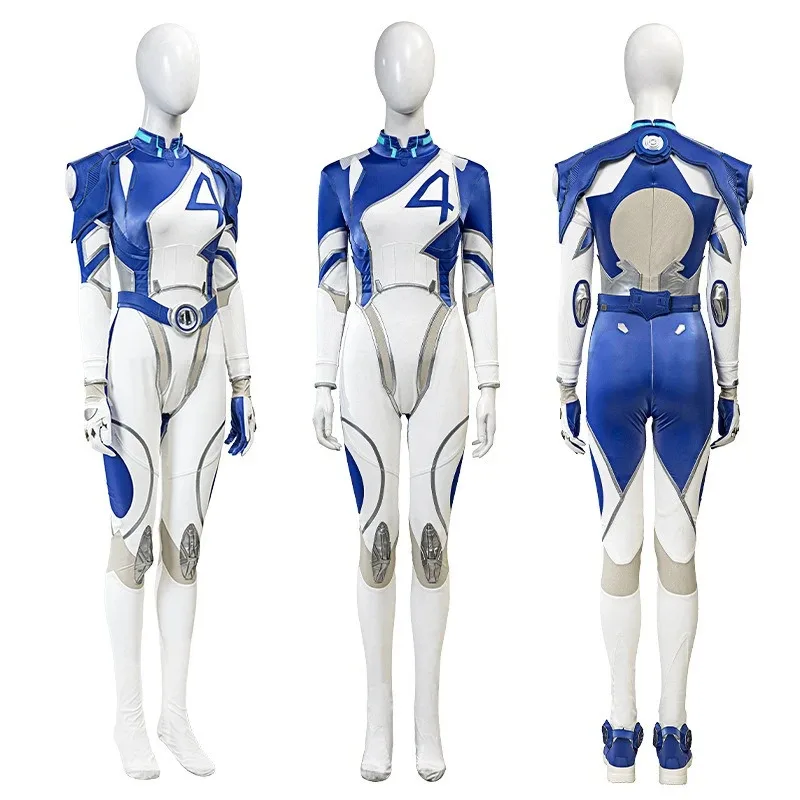 

Fantastic Four Susan Storm Richards Invisible Woman Cosplay Costume Halloween Carnival Tight Jumpsuit Women Setv;6'h,8;r.