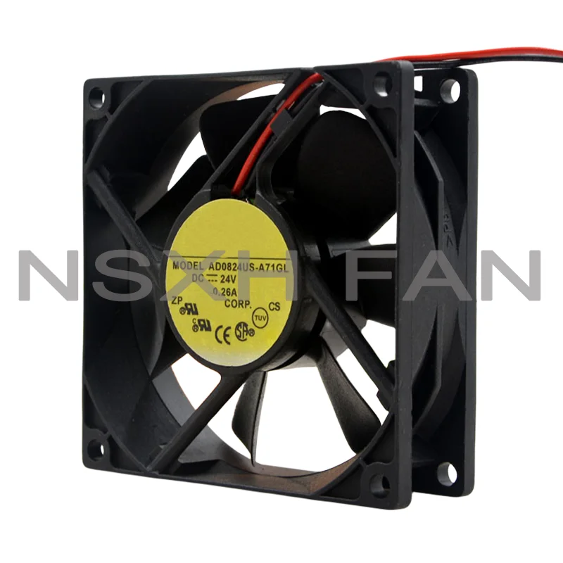 Ventilador de refrigeración, AD0824US-A71GL, 8cm, 8cm, 8025 DC24V, 0.26A, nuevo