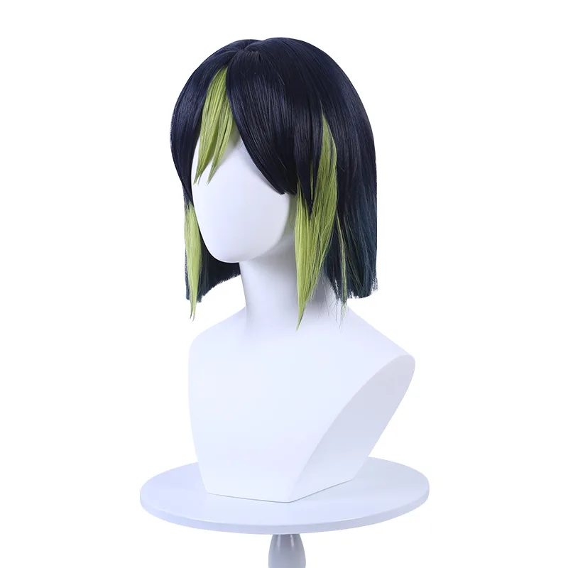 原神インパクト 三元ウィッグ スメール コスプレ 新キャラクター 草属性 5つ星 グラデーションハイライト ショートボブウィッグ