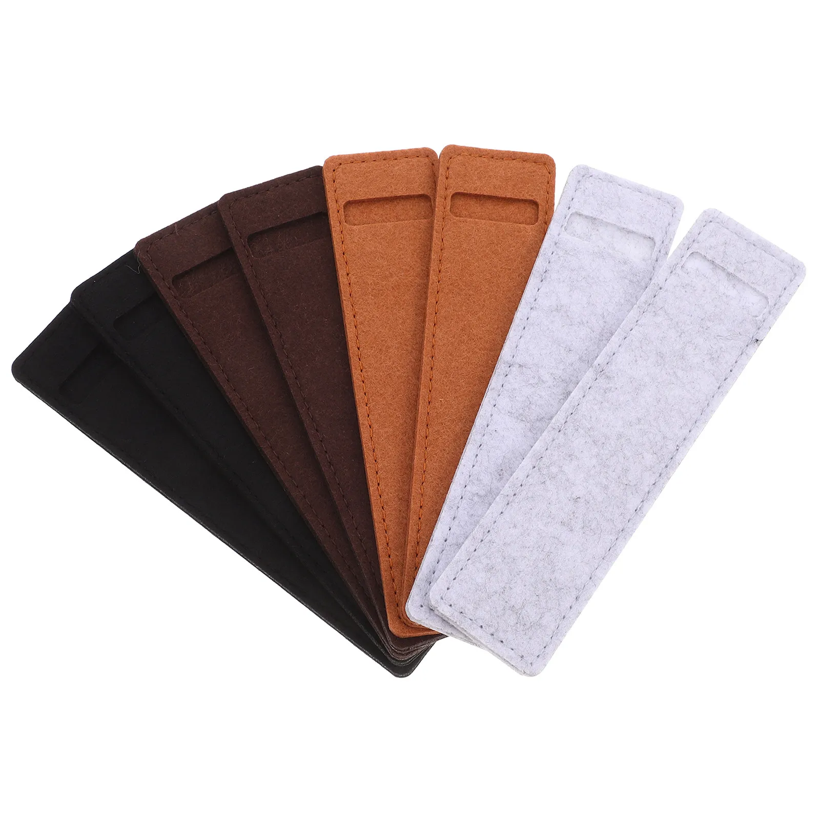 Felt Pen Holder 8 Piece Slim Pencil Sleeves for Fountain Ballpoint Pens Stand Up Stationery Gift