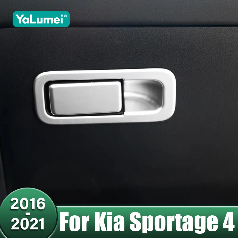 

Car Front Passenger Storage Handle Decoration Cover Sticker Inner Accessories For Kia Sportage 4 2016 2017 2018 2019 2020 2021