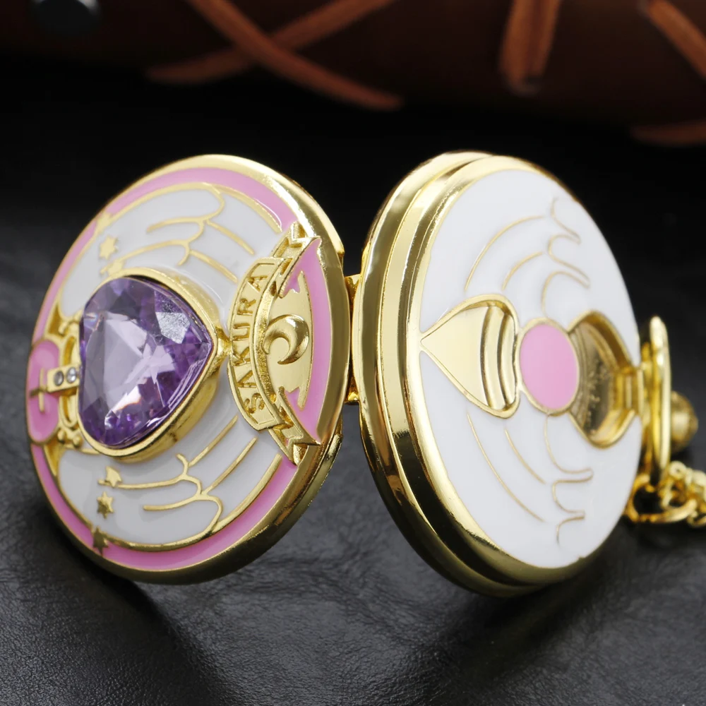 Japanese Girls Anime Quartz Pocket Watch High Quality Unisex Necklace Pendant Jewelry Gifts for Men and Women Religio Masculino