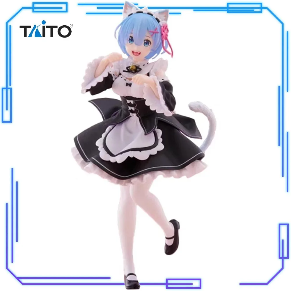 

In Stock Taito Original Genuine Anime Re: Life A Different World From Zero Coreful Figure Rem Cat Ear Maid Ver. 18cm Model Toys