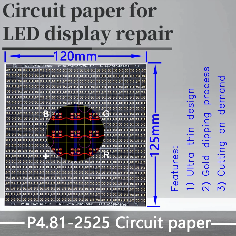 P4.81-2525 Circuit Paper,120X125mm ,Used for repairing damaged PCB pads