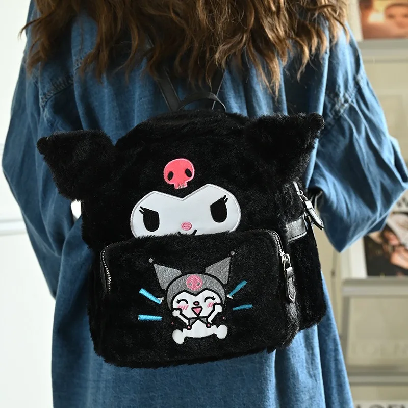 サンリオ漫画クロミぬいぐるみバックパックかわいいハローキティシナモロールメロディープリンファッションバックパック子供の祭りのギフト