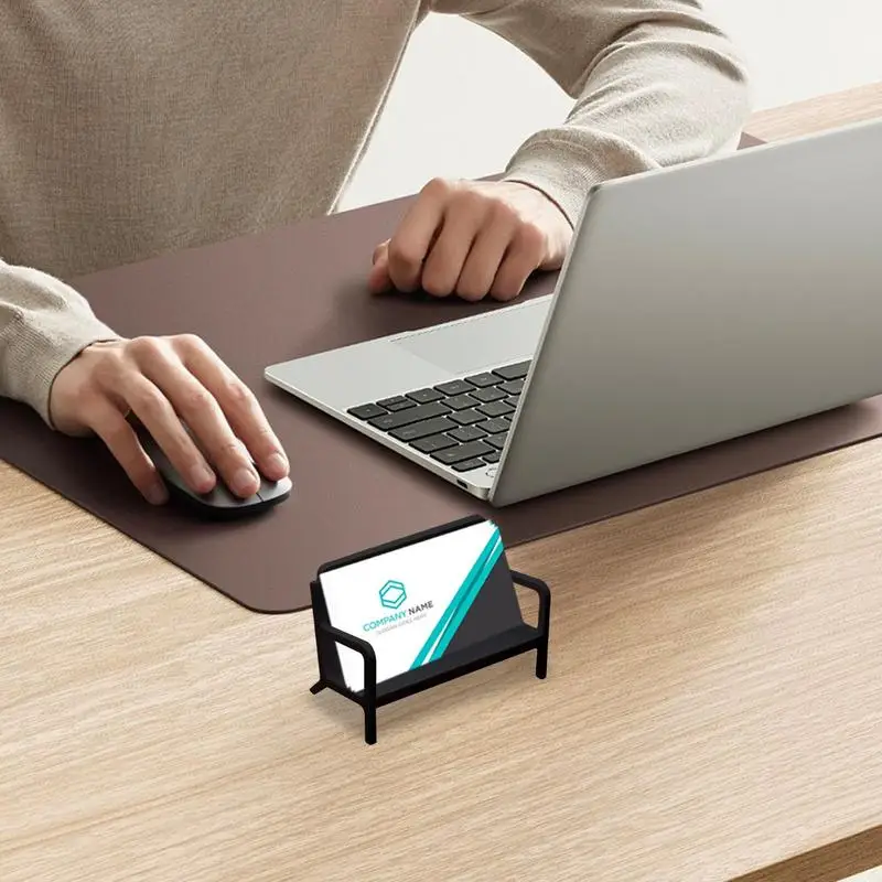 Business Card Stand Card Holder Vertical Display Case Sofa Shape Photo Exhibition Metal Card Holder Container Home And Office