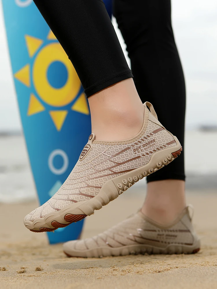 Unisex Paar-Wasserschuhe mit breiter Zehenbox, leicht und schnell trocknend, rutschfeste weiche Sohle, komfortabel für Yoga, Fitness, Strand, Wasserwanderungen und alltäglichen – Detail 5