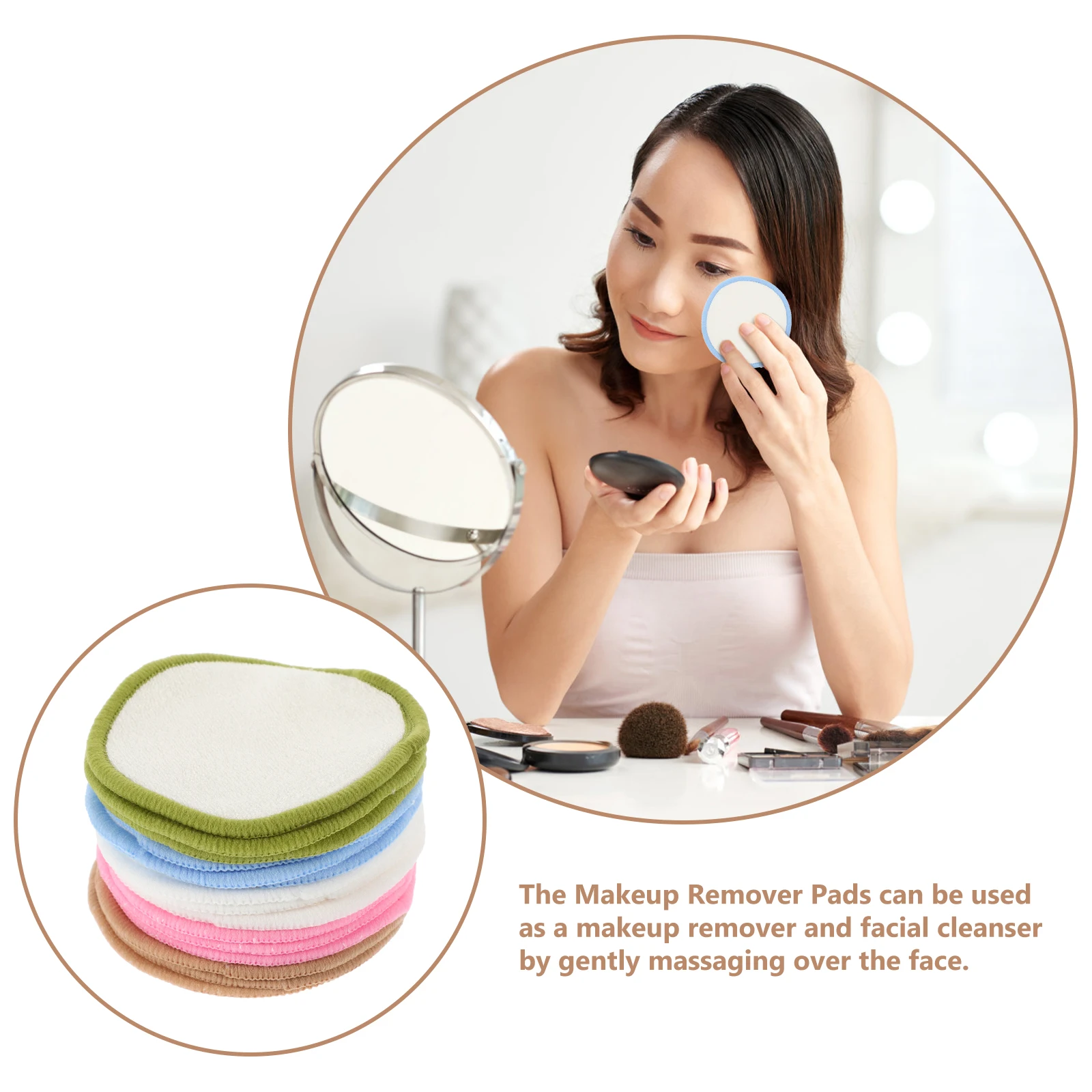 15 Piezas de Discos Desmaquillantes Reutilizables, Exfoliantes Suaves para Limpieza Facial, Diseño Compacto y Portátil para Viajes, Apto para Piel Grasa