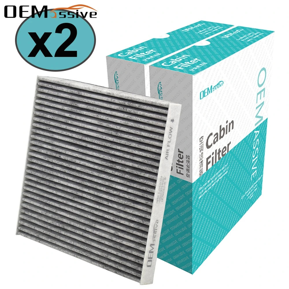 2x Car Accessories Pollen Cabin Air Conditioning Filter For Jeep Cherokee KL 68223044AA 2013 2014 2015 2016 2017 2018 2019