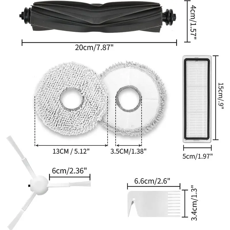 (A43I] Accessoires pour aspirateur robot L10S Ultra, L10 Ultra avec brosse principale et filtre HEPA