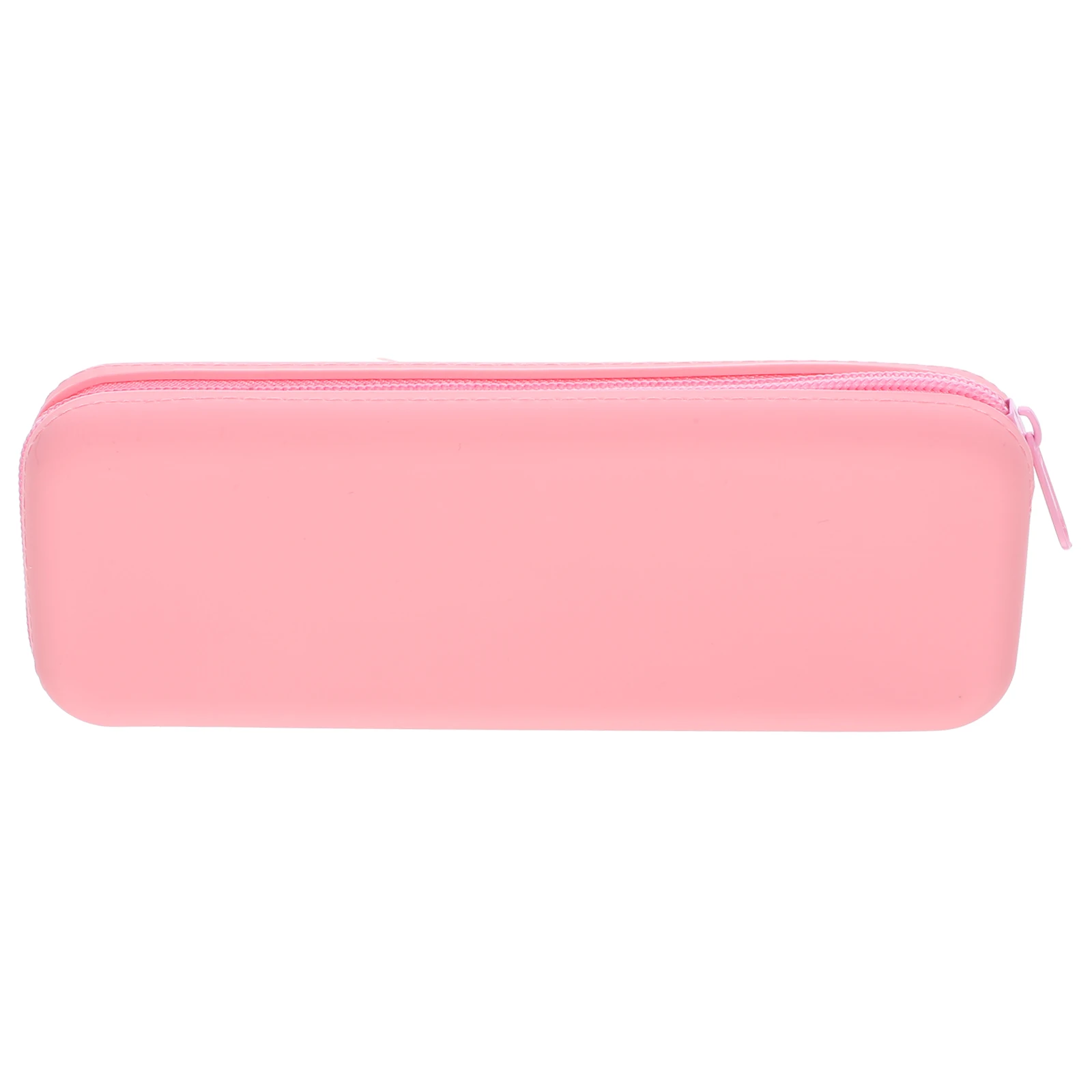 

Silicone Pencil Case Large Capacity Rectangular Zipper Bag for Students Portable Pen Pouch Gray Color Stationery Storage