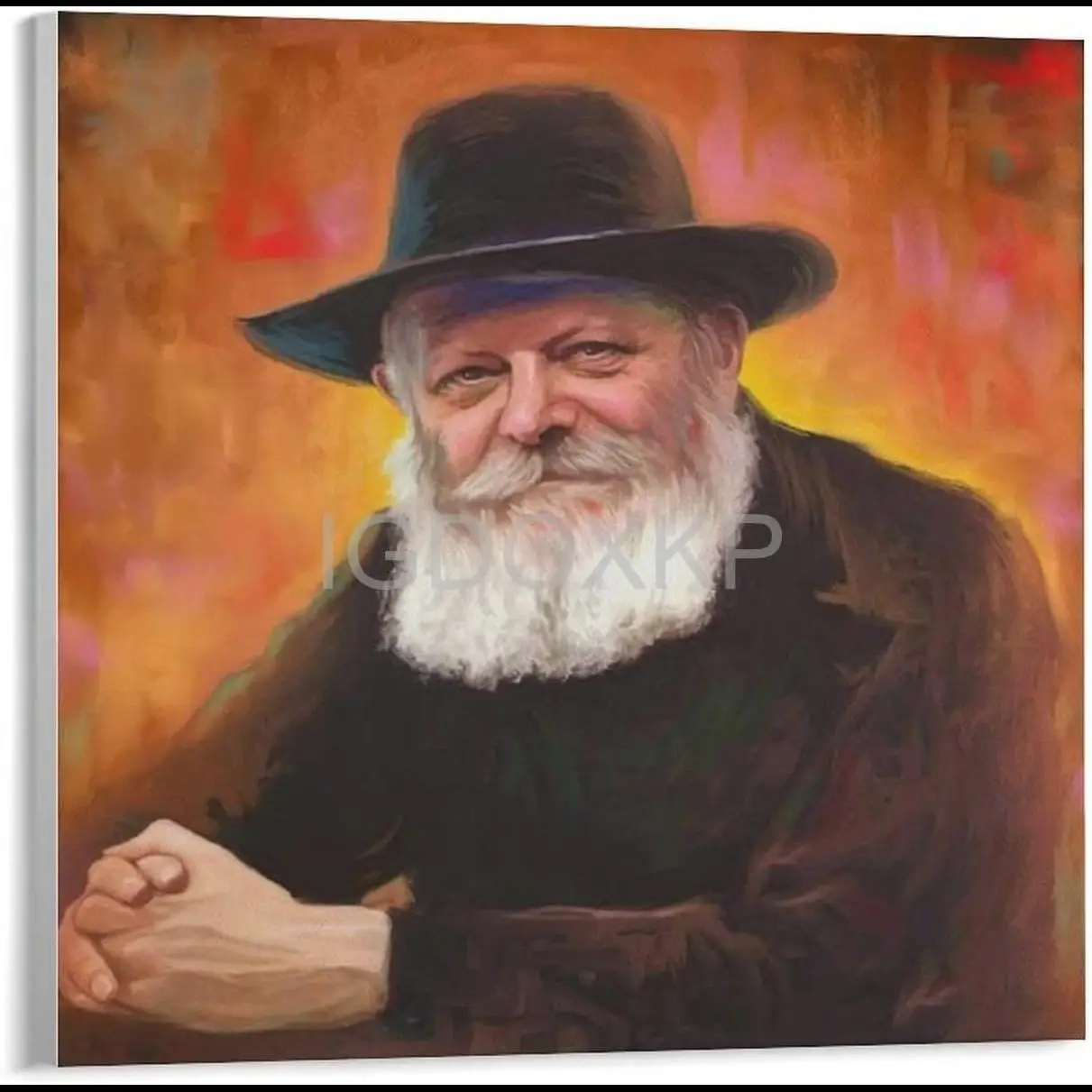 Lubavitcher Rebbe Portrait Canvas Poster xinch  Menachem Mendel Schneerson Wall Art Decor for Living Room  Bedroom