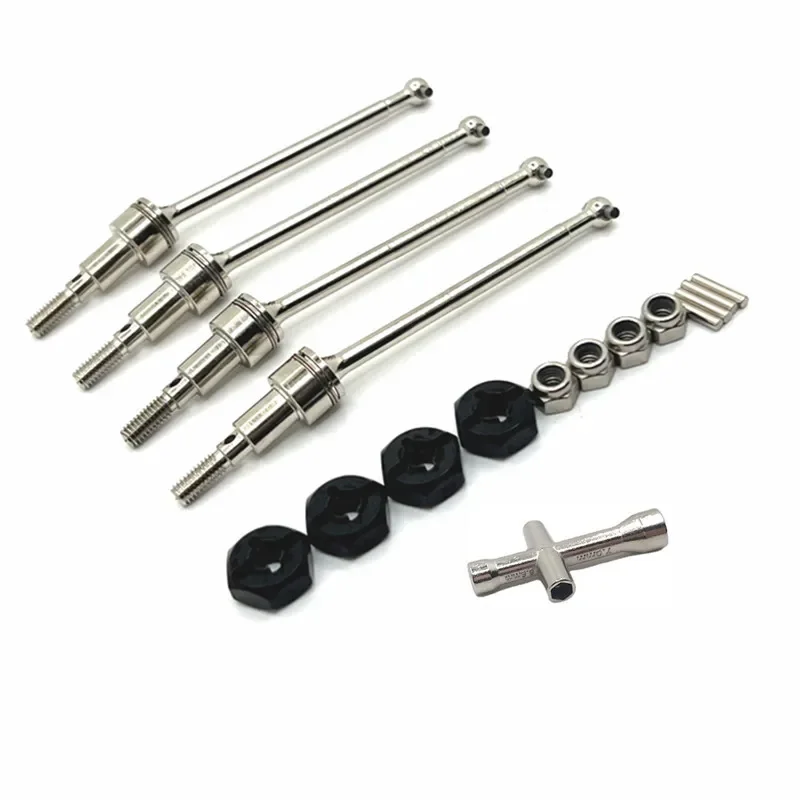 Conector Hexagonal de transmisión del eje del eje de transmisión para Suchiyu 1/16 JJRC Q117 W130 W141, piezas de mejora de Metal, accesorios OP para coche RC