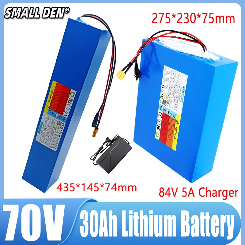 72V 30AH 20S6P 21700 lithium battery pack A-level battery with long battery life 50A BMS 3000W high-power battery+84V 5A charger