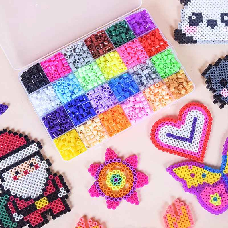 5mm hama korálek 24 barva supplementary skříňka dětské puzzle hračka 3D puzzle hračka perler korále sada  pegboard  DIY