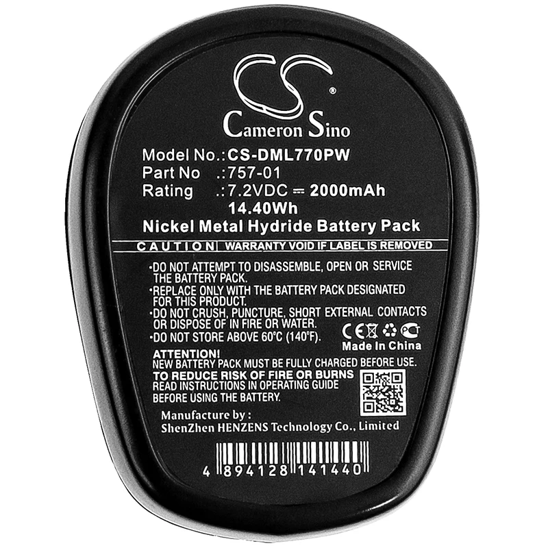 CS 2000mAh Battery For Dremel MultiPro 7700-01  MultiPro 7700-02 757-01