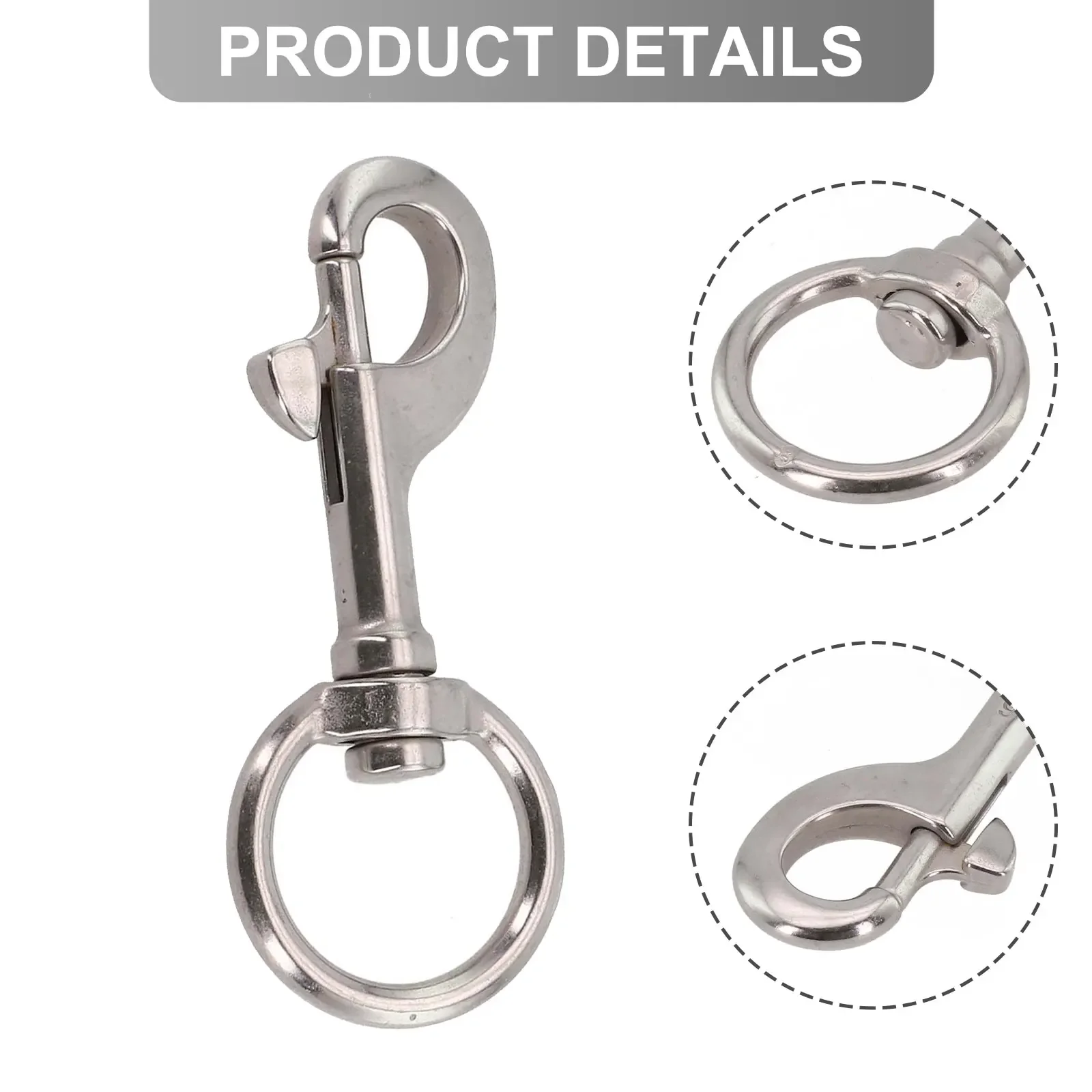 Pet Leash Hook Bolt Snap High Quality Stainless Steel Spring Hook For Scuba Diving And Pet Leash Rotatable Design