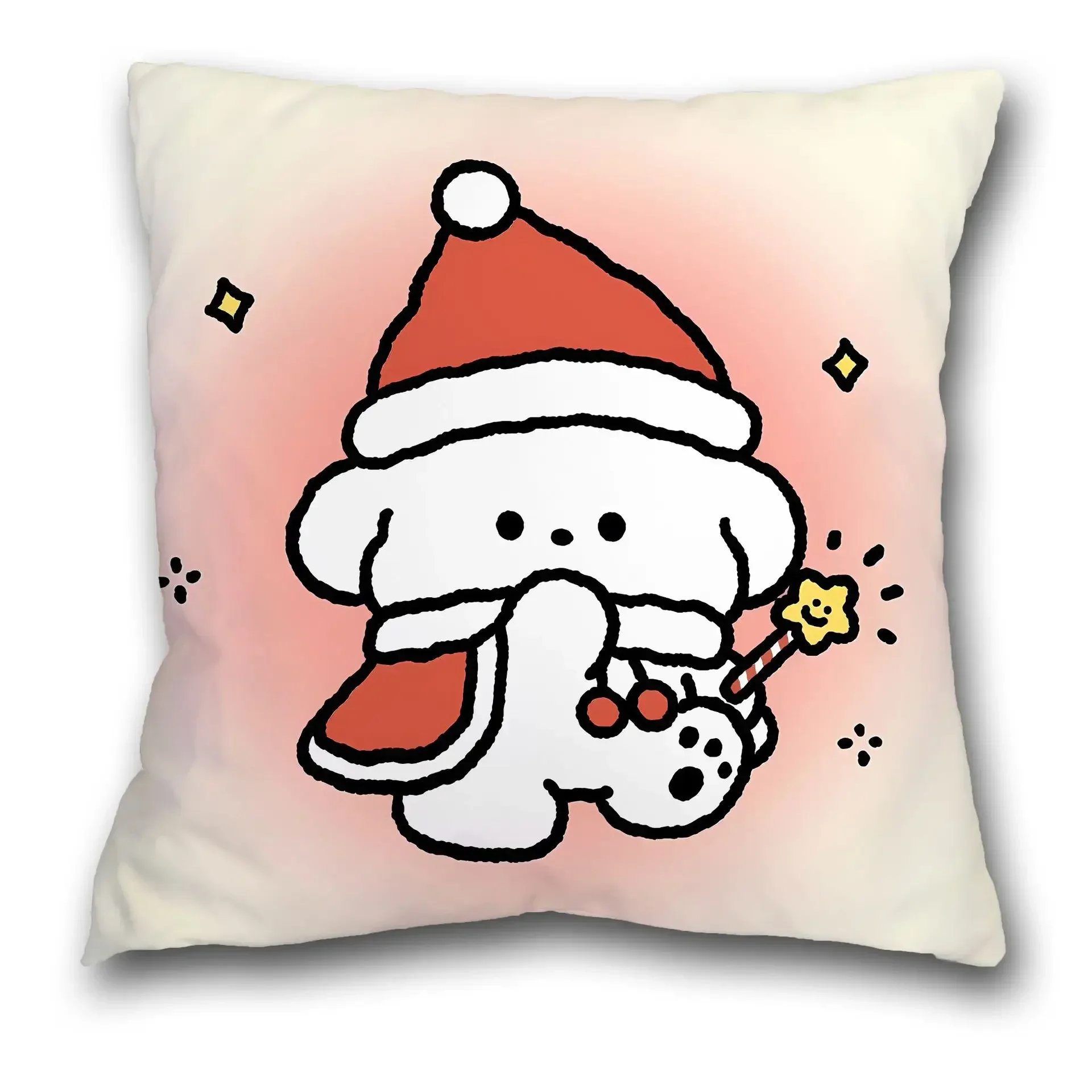 Christmas Pillow Sofa Cushion Santa Claus Home  Cover Cross-border Printed