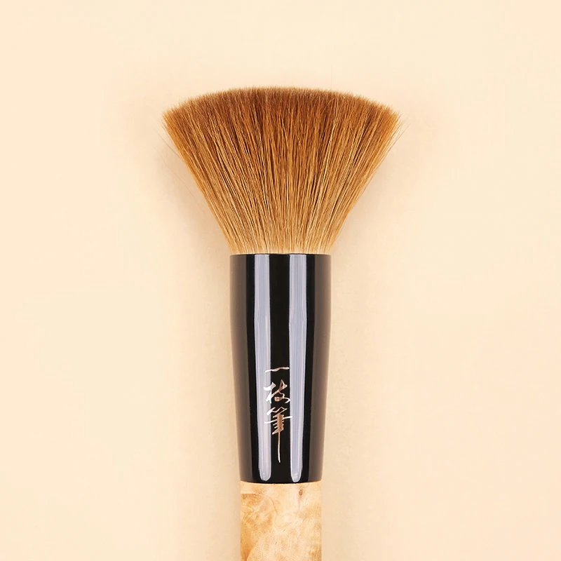 Yizhibi professional hand-made cosmetic brush Kolinsky hair horse chestnut handle facial brush