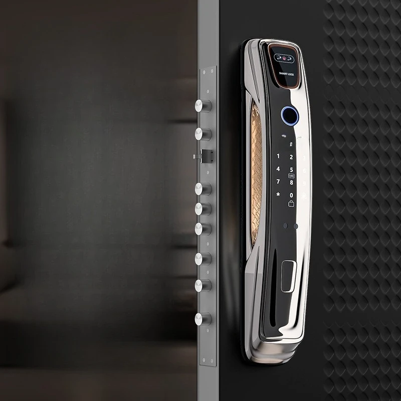 Automatic smart door lock fingerprint lock household anti-theft door facial recognition cat eye electronic password lock